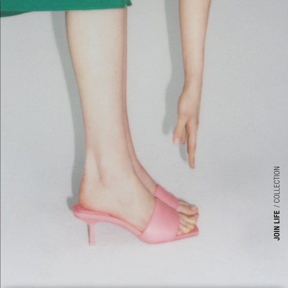 Zara heeled quilted sandals - Picture 2 of 3